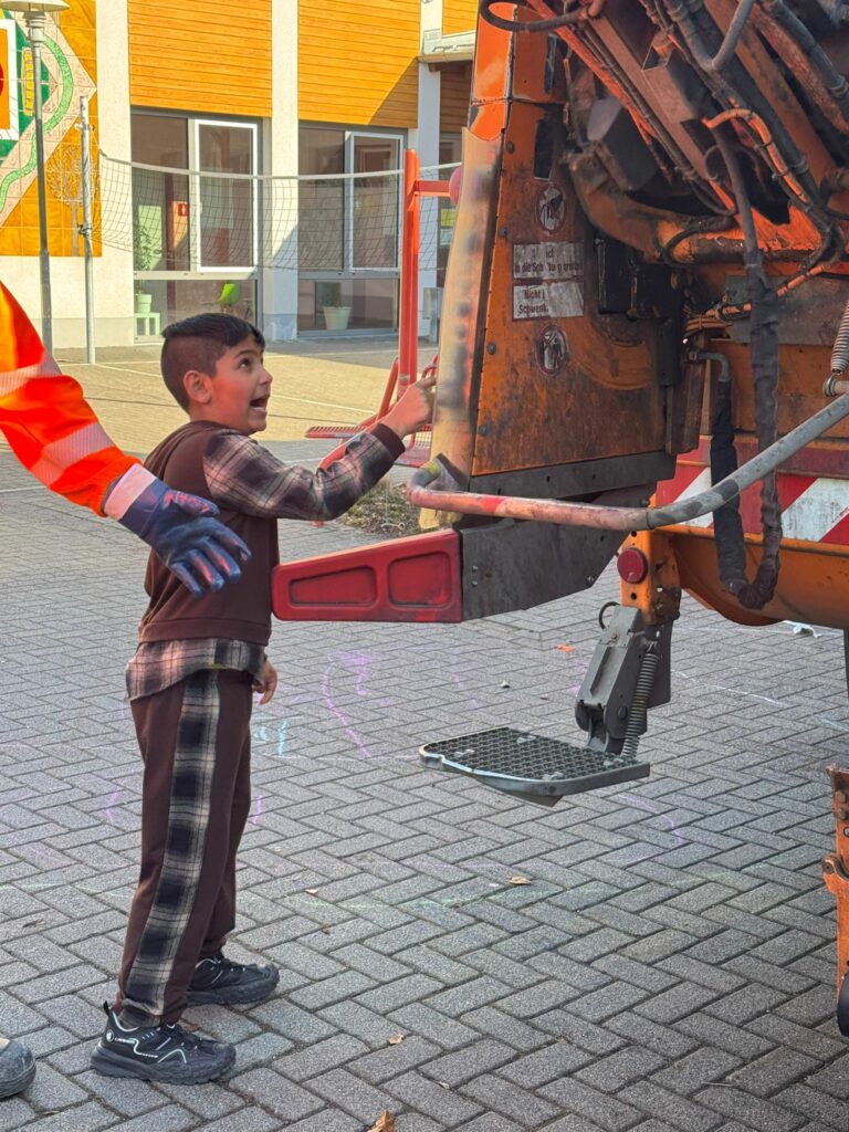 Müllabfuhr zu Besuch