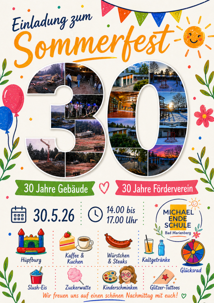 Herzliche Einladung zum Sommerfest der Michael-Ende-Schule